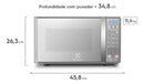 Micro-ondas Electrolux 20l Cor Inox Espelhado Mt30s